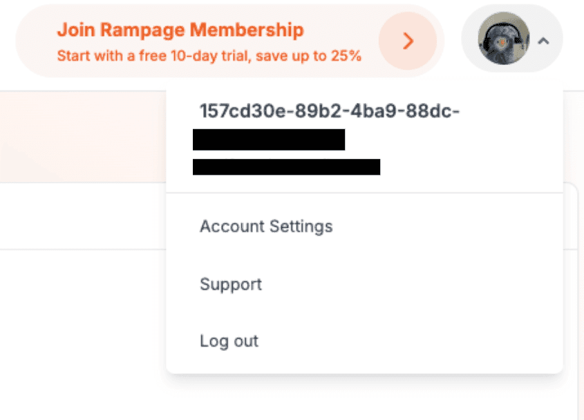 Account settings